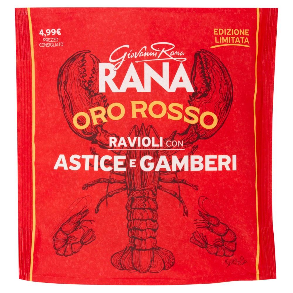 Ravioli Astice E Gamberi Oro Rosso Rana