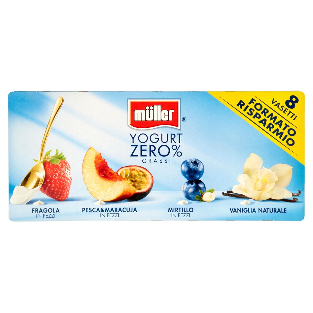 8 Yogurt 0% Grassi Gusti Assortiti Muller - Foto 1