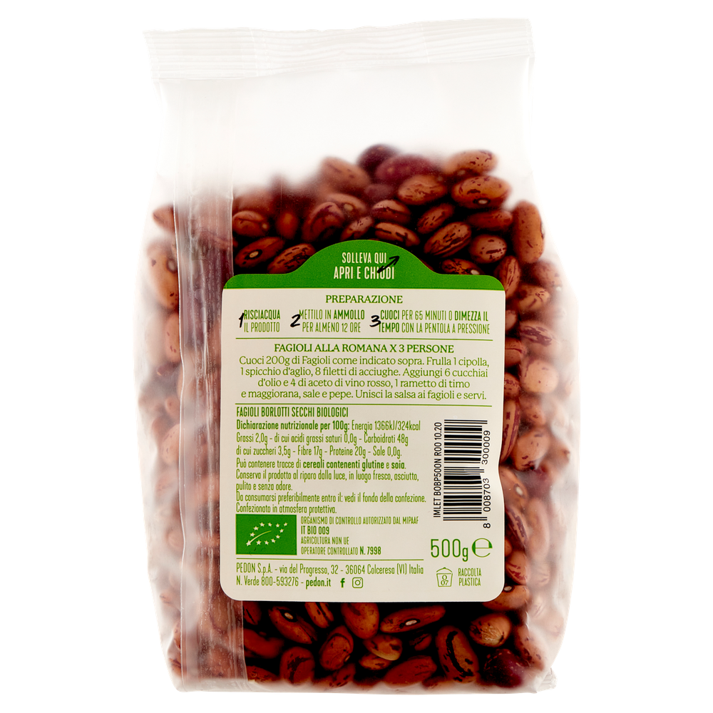 Fagioli Borlotti Secchi Bio Dalla Buona Terra Pedon - Foto 3
