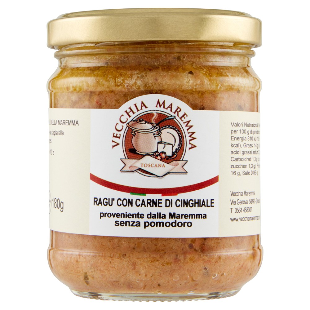 Ragu' Di Cinghiale Della Maremma Senza Pomodoro Vecchia Maremma - Foto 1
