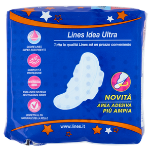 Assorbenti Ultra Notte Con Ali 8 Pezzi Lines Idea - Foto 3