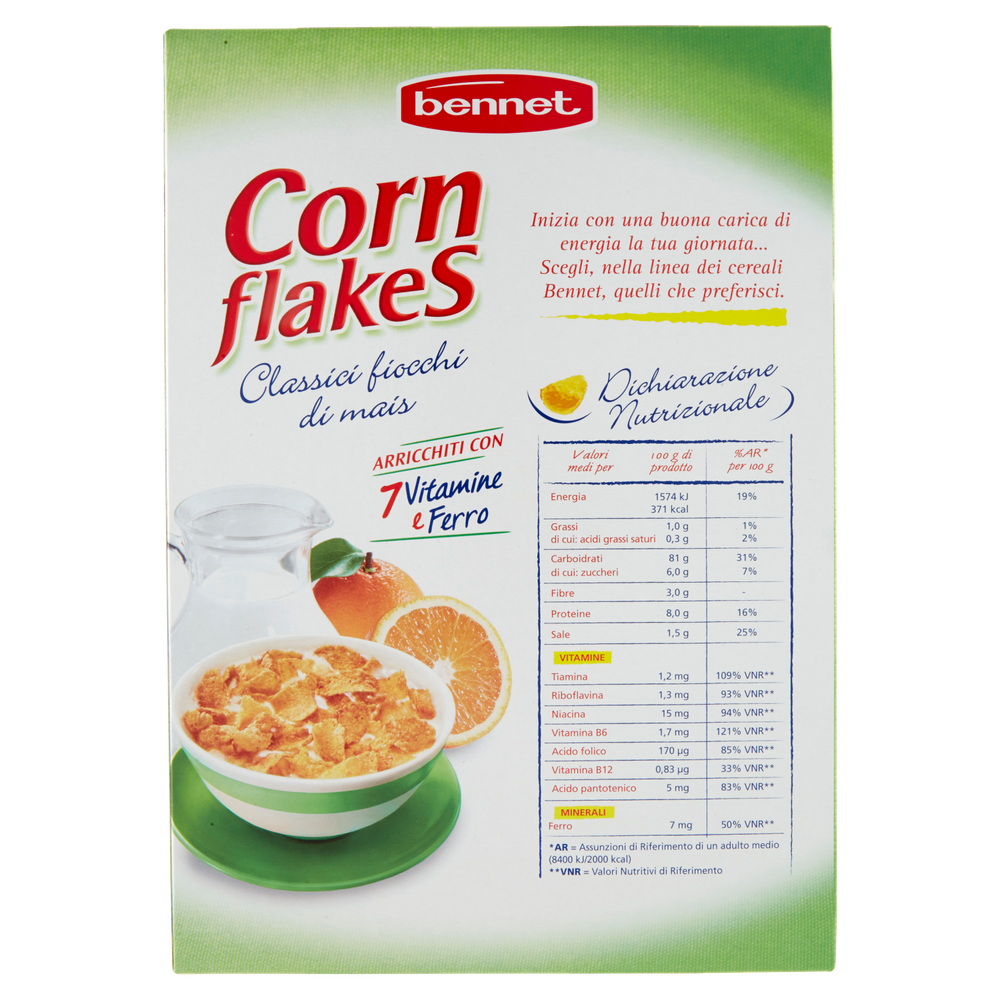 Cornflakes Fiocchi Di Mais Tostati Con Vitamine E Ferro Bennet - Foto 3