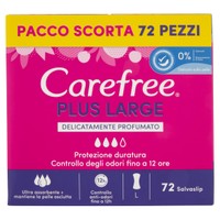 Assorbenti Carefree Plus Large Conf . Da 72 Assorbenti Carefree Plus Large Conf . Da 72