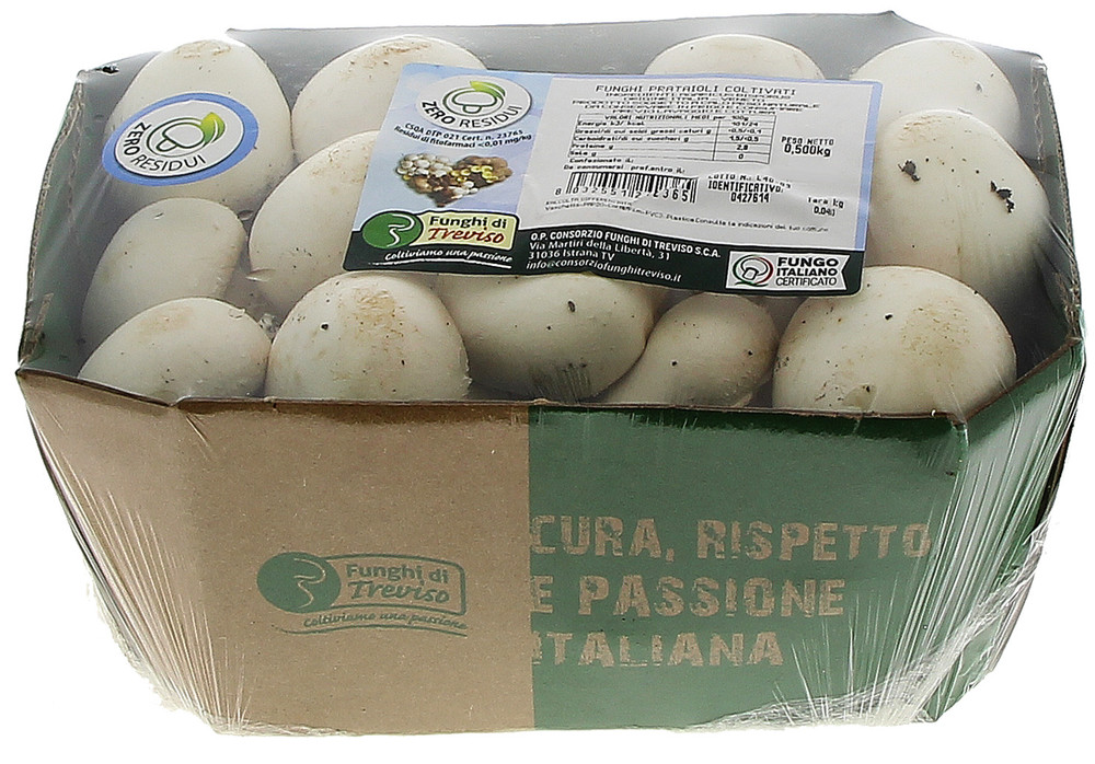 Funghi Champignon Bianchi Residuo Zero In Vassoio - Foto 2
