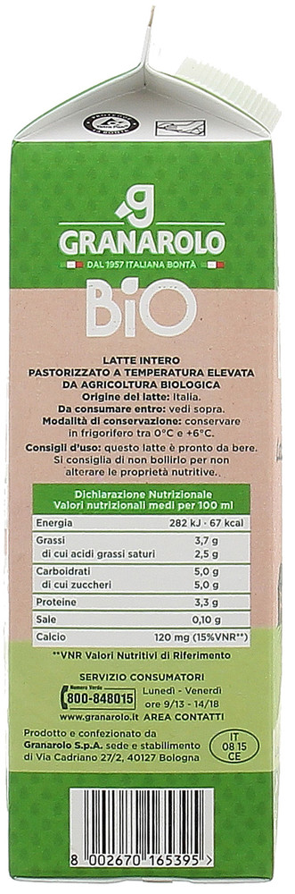 Latte Esl Bio Intero Granarolo