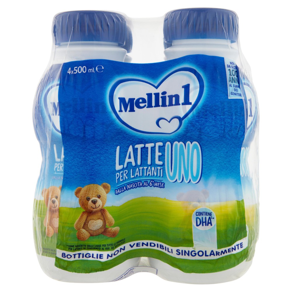 Latte Di Partenza 1 Da 0° Al 6° Mese Liquido 4x500ml Mellin - Foto 1