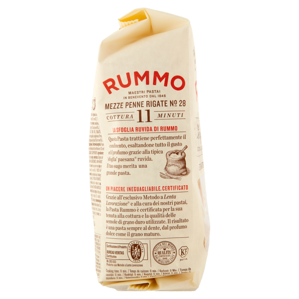 Pasta Mezze Penne Rigate N.28 Rummo - Foto 2
