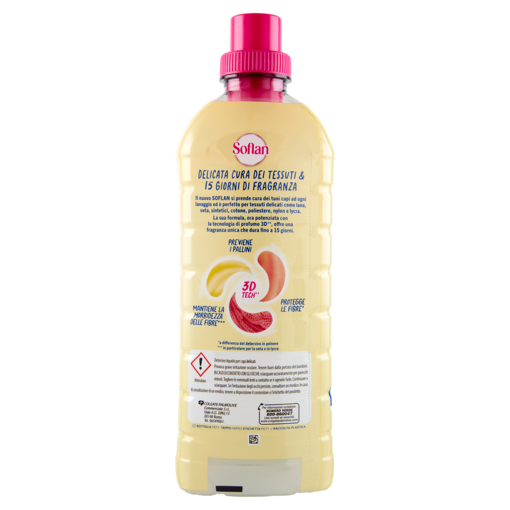 Detersivo Liquido Per Capi Delicati Vaniglia 22 Lavaggi Soflan - Foto 3