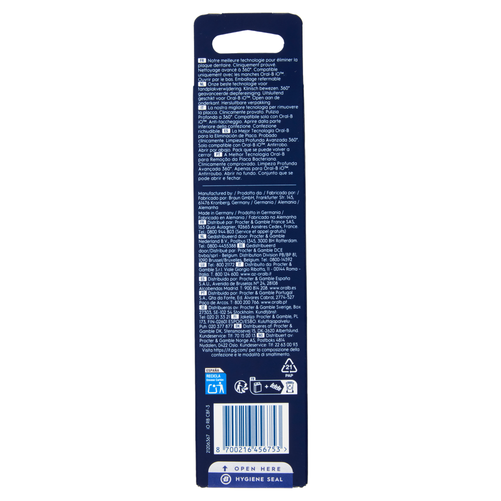 Ric.Spaz.Elettrico Oralb Io Ultimate Clean Nero Pz 3 - Foto 3