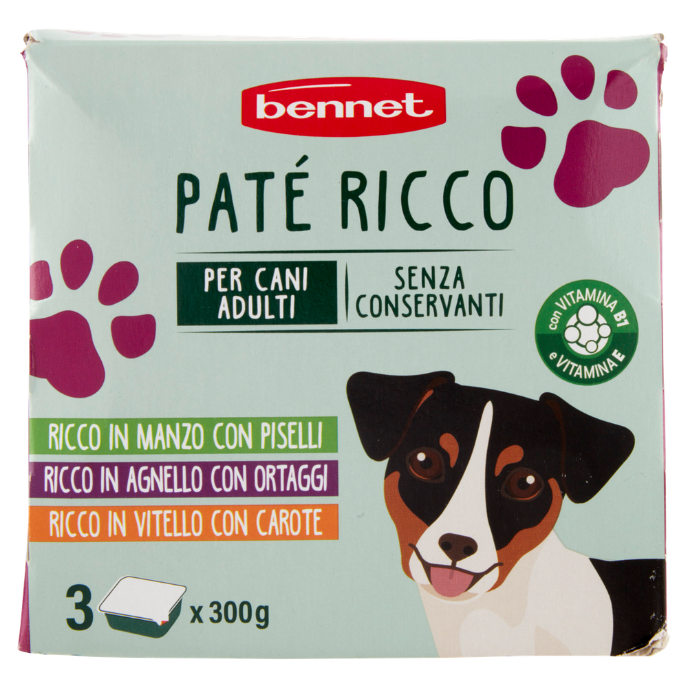 Pate' Per Cani Ricco Bennet Conf. Da 3 - Foto 3