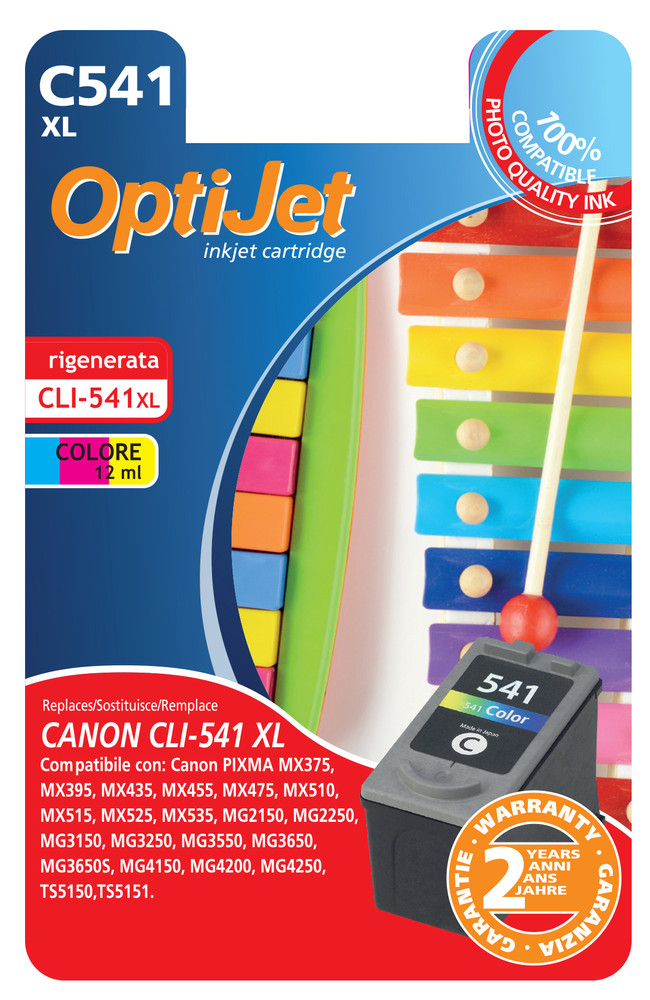 Cartuccia Compatibile C541xl Colore Canon Optijet