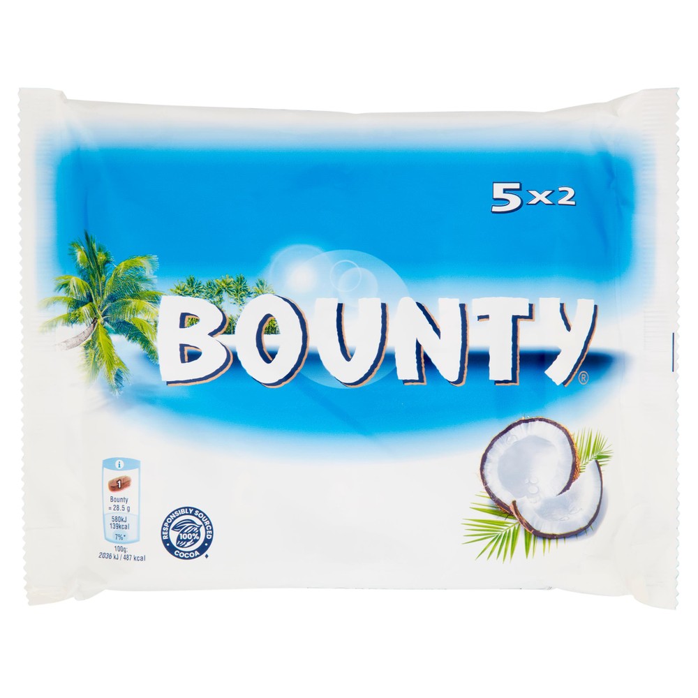 Snack Ricoperti Di Cioccolato Al Latte Ripieni Al Cocco 5x57g Bounty - Foto 1
