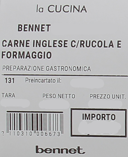 Carne Inglese Con Rucola E Grana Padano - Foto 2