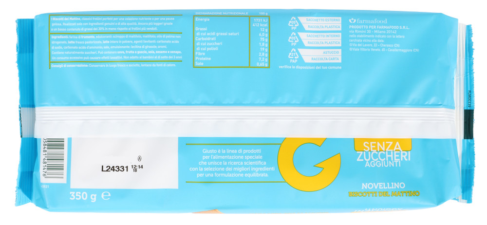 Giusto Novellino Biscotti Del Mattino Senza Zucchero - Foto 3