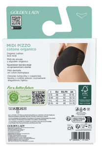 Slip Donna Midi Con Inserti In Pizzo Taglia 4 Bianco Golden Lady - Foto 3