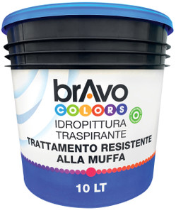 Idropittura Traspirante Con Trattamento Antimuffa 10lt Bravocolors - Foto 1