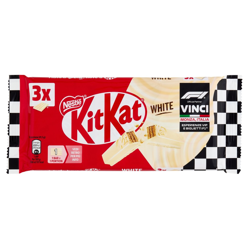 Wafer Kitkat White Con Copertura Al Cioccolato Bianco 3x41,5g Kitkat - Foto 1