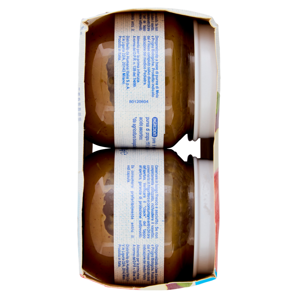 Omogeniezzato Prugna E Mela Biologica 4x100g Humana - Foto 2