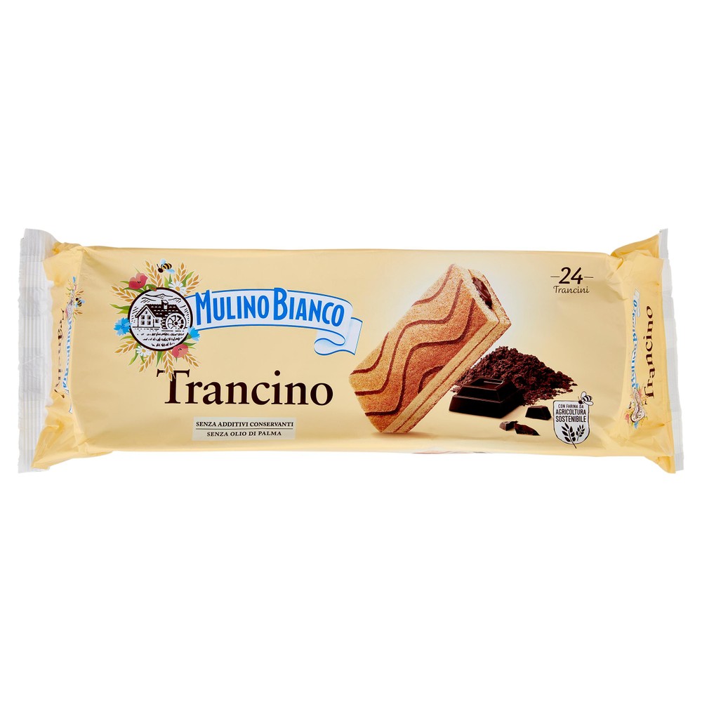 Merendine Trancino Con Crema Al Cacao Magro 24x33g Mulino Bianco - Foto 1