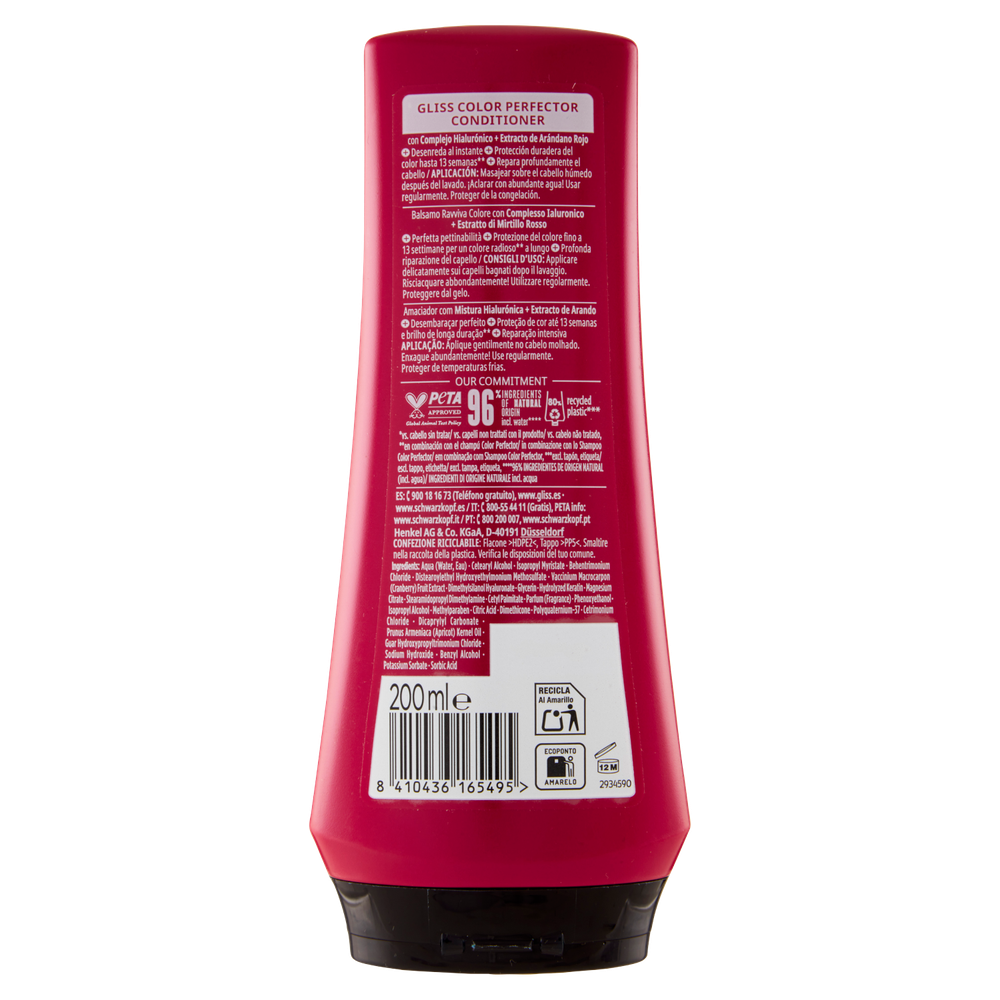 Balsamo Per Capelli Colorati E Schiariti Colour Perfector Gliss - Foto 3