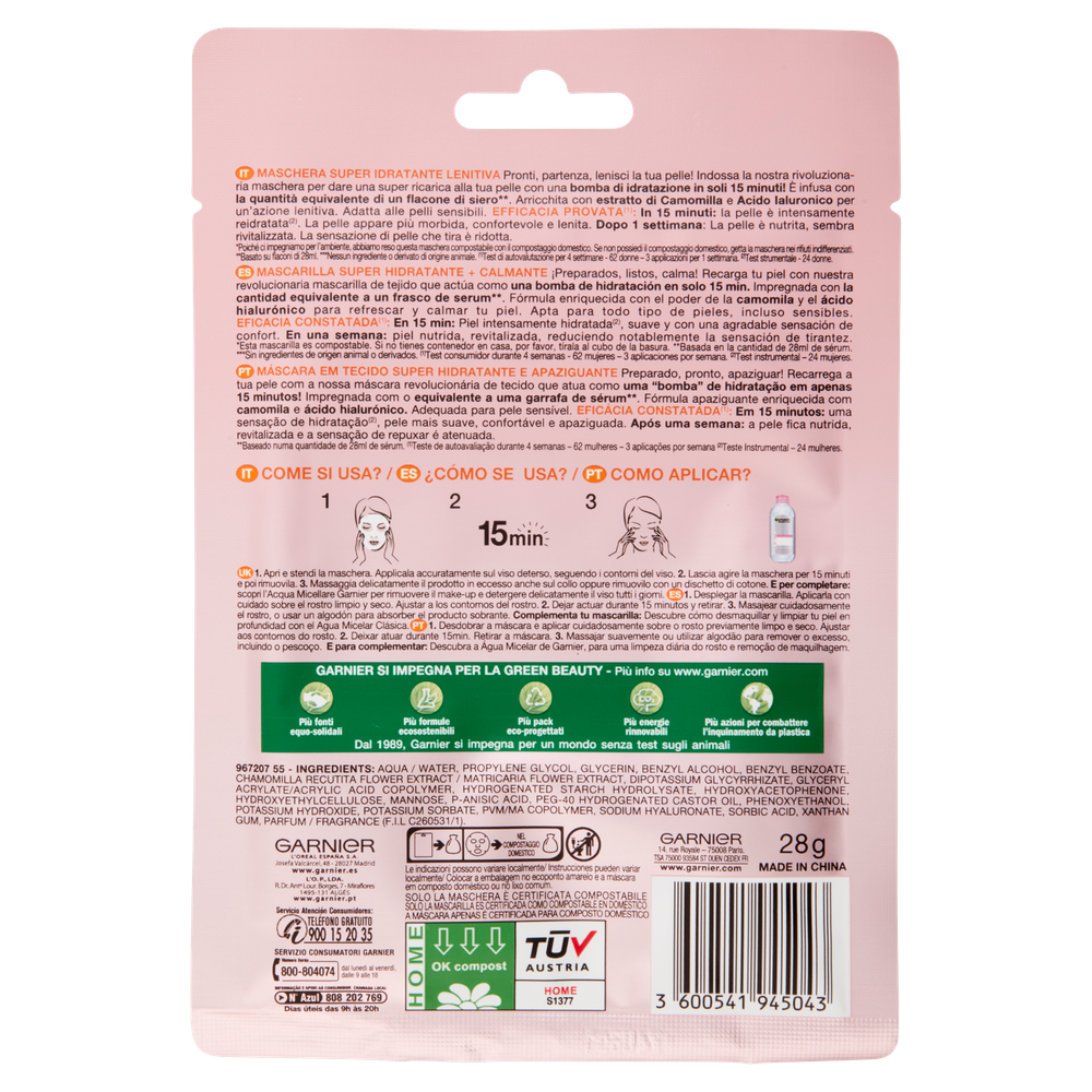 Maschera Viso Lenitiva Garnier - Foto 3