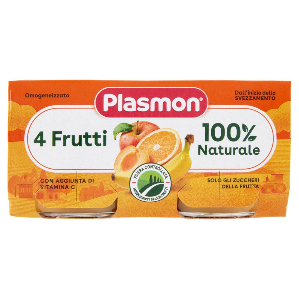 Omogeneizzato 4 Frutti Plasmon, Conf. Da 2 - Foto 1