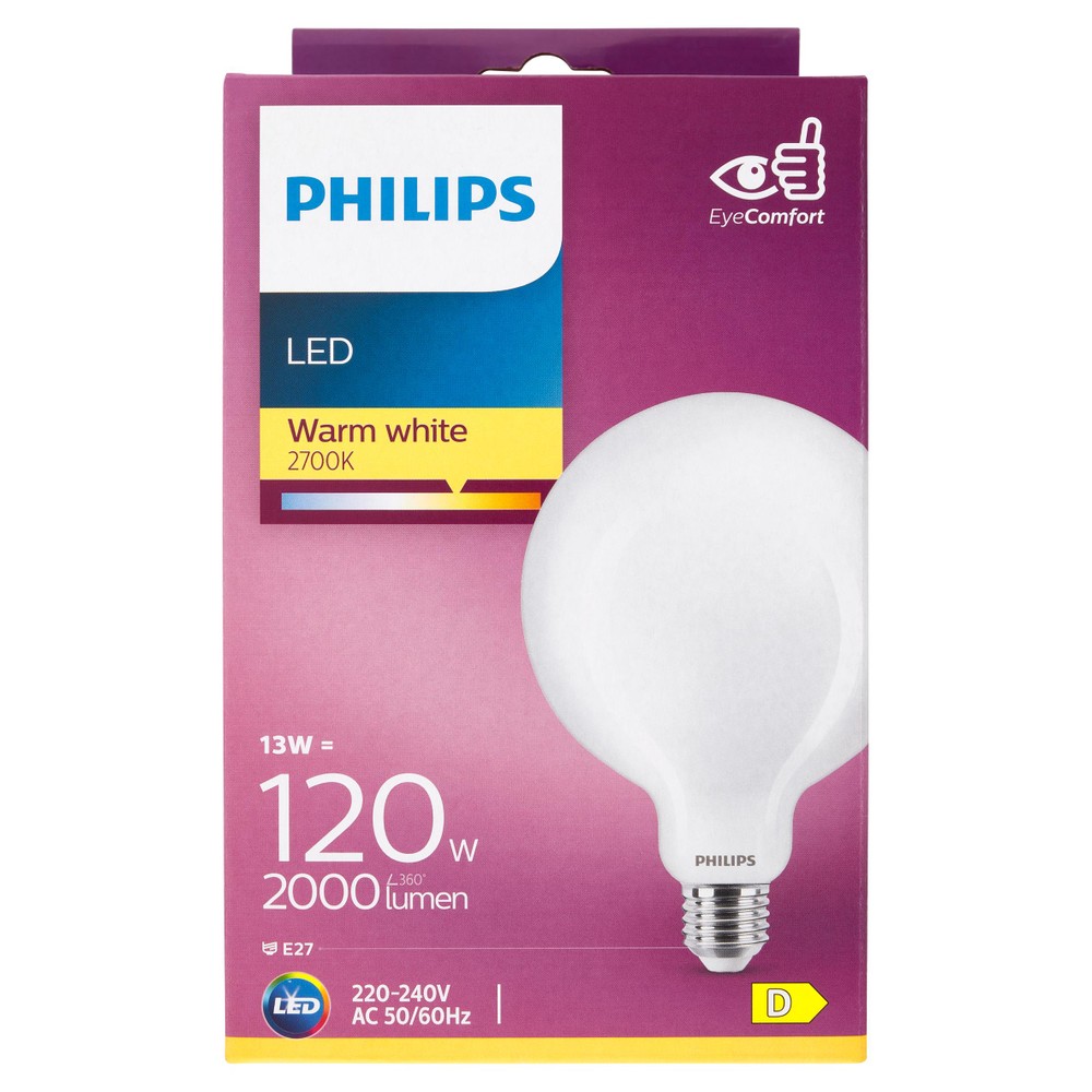 Lampadina A Led Globo 120w E27 Luce Calda Philips - Foto 1
