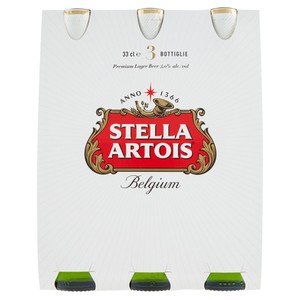 Birra Stella Artois 3 Bottiglie Da Cl.33