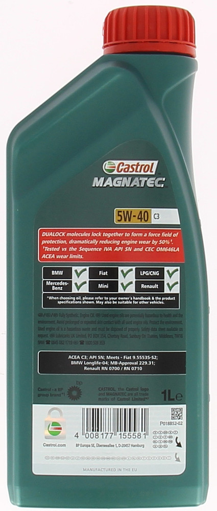 Olio Lubrificante 5w40 Magnatec C3 Castrol L.1