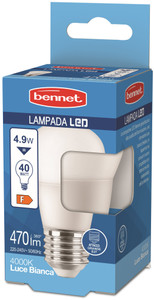 Lampadina Led A Sfera 40w E27 Luce Fredda Bennet - Foto 1