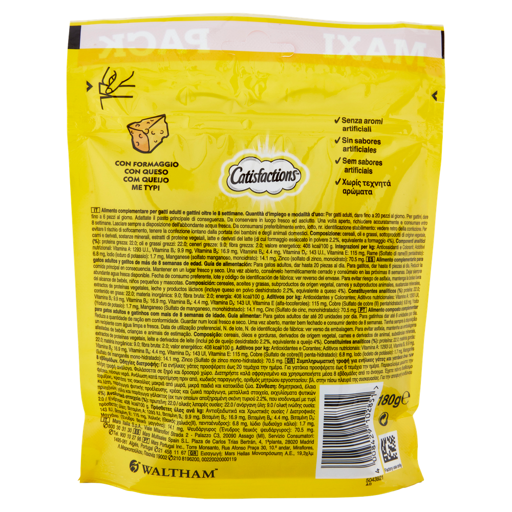 Snack Per Gatti Al Formaggio Catisfactions