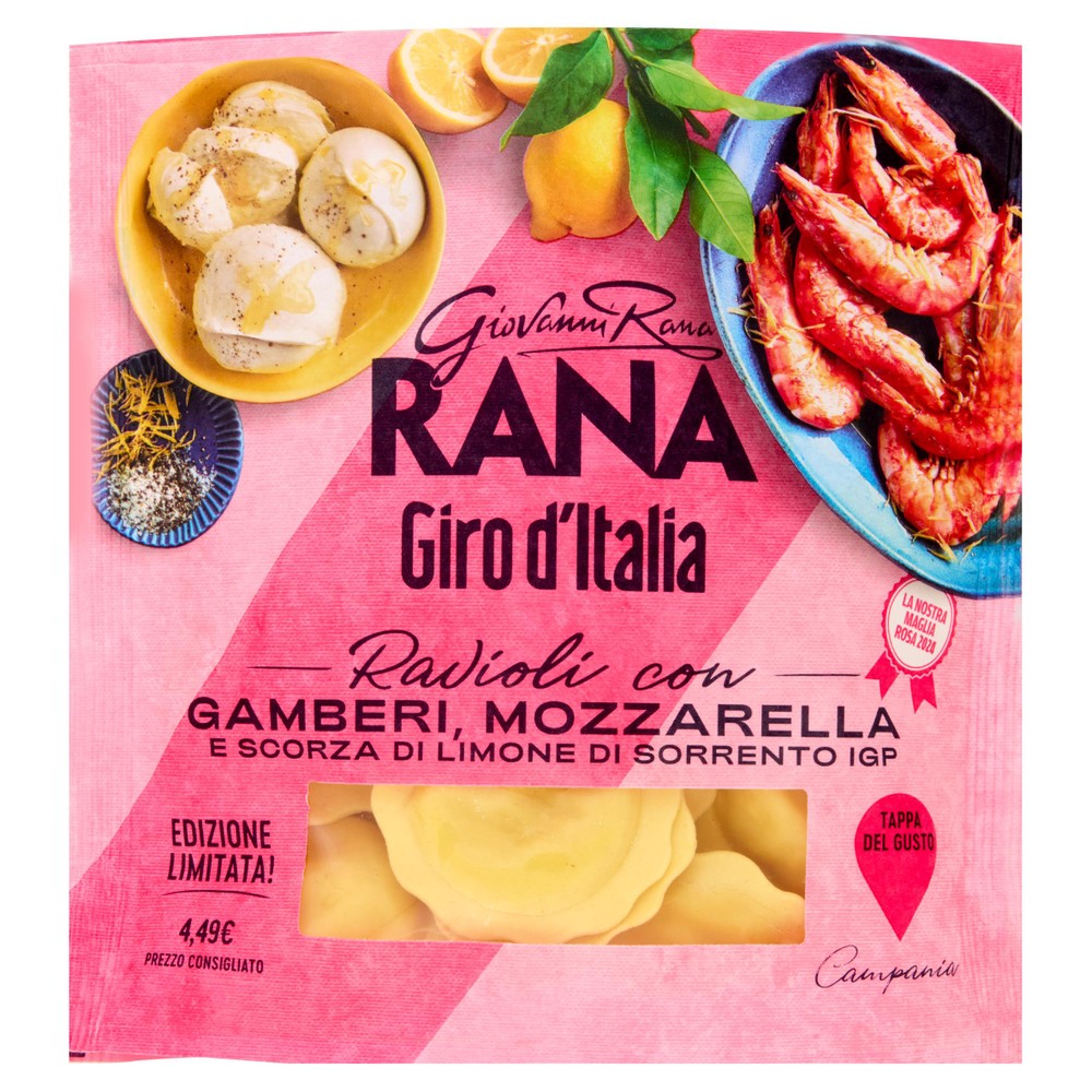 Ravioli Gamberi Mozzarella E Scorza Limone Giro D'italia Rana - Foto 1