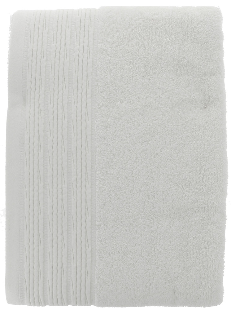 Telo Spugna Cm100x150 Bordo A Rilievo Bianco Casa Premium - Foto 2