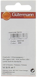 Filo Per Cucire Colore 696 Marrone Terra Mt.100 Gutermann - Foto 2