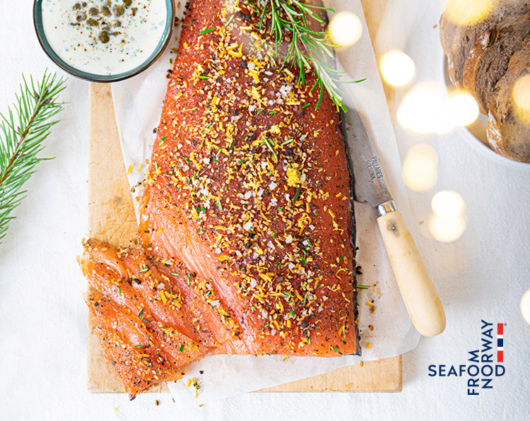 Gravlax di salmone norvegese