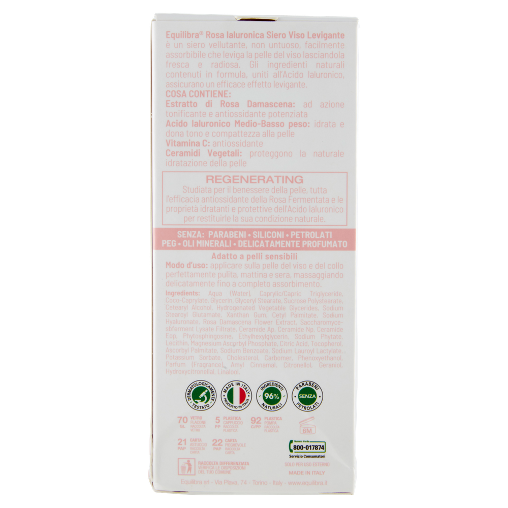 Siero Viso Ialuronico Rosa Equilibra - Foto 3