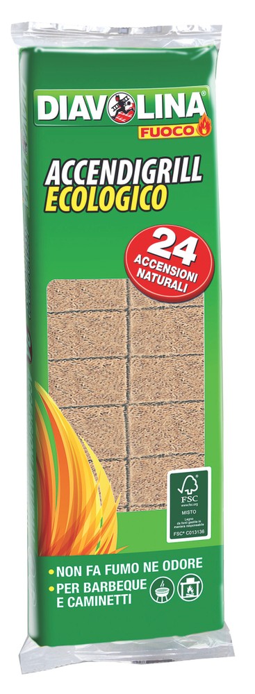 Accendigrill Ecologico 24 Cubetti Diavolina - Foto 1