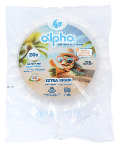 20 Piatti Fondi Alpha In Cartoncino - Foto 1