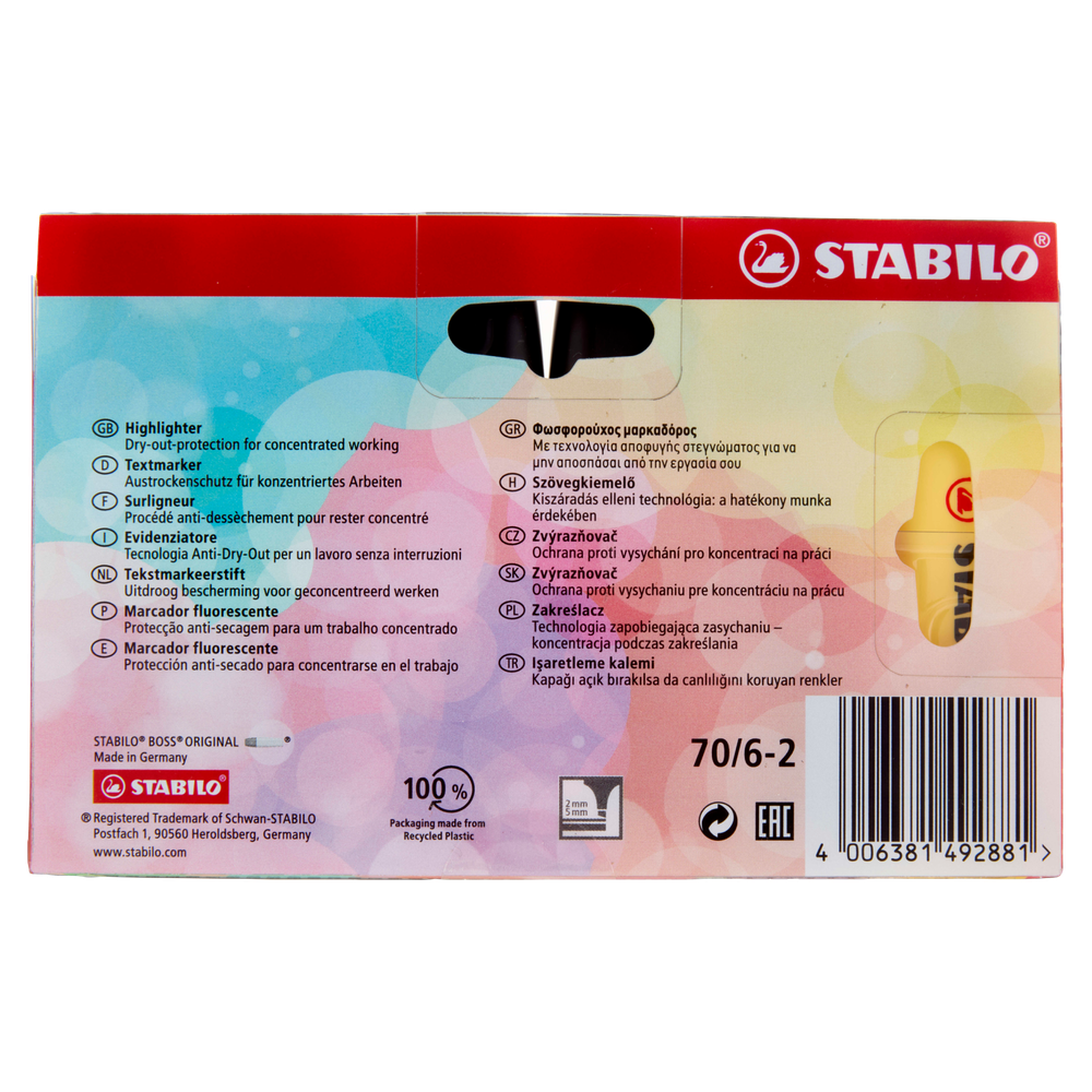 Evidenziatore Boss Original Pastel In Astuccio Da 6 Colori Stabilo - Foto 3