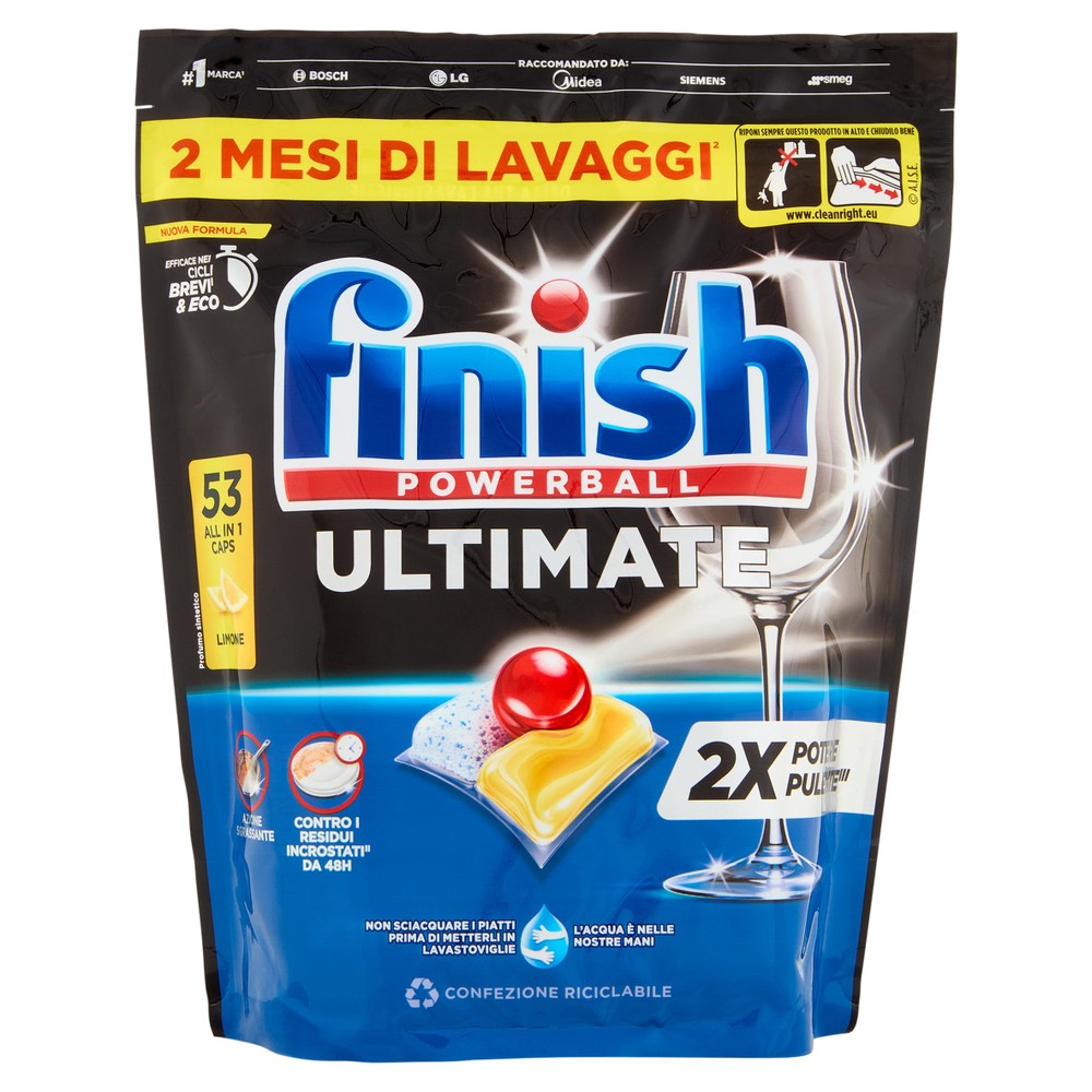 53 Tabs Lavastoviglie Limone Finish Powerball Ultimate - Foto 1