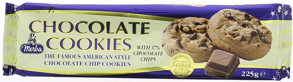Wafer Cioccolato Fondente American Cookies Merba - Foto 1