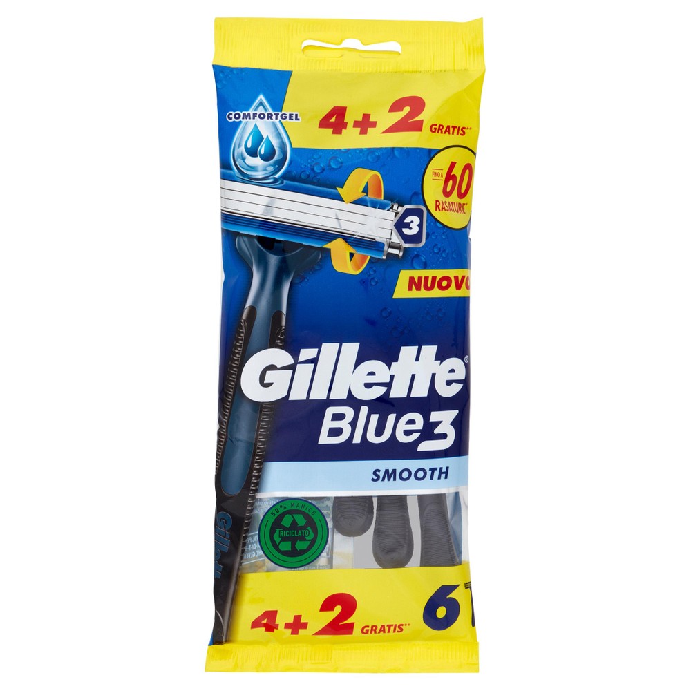Rasoio Gillette Blue3 Standard Conf. Da 4+2 - Foto 1