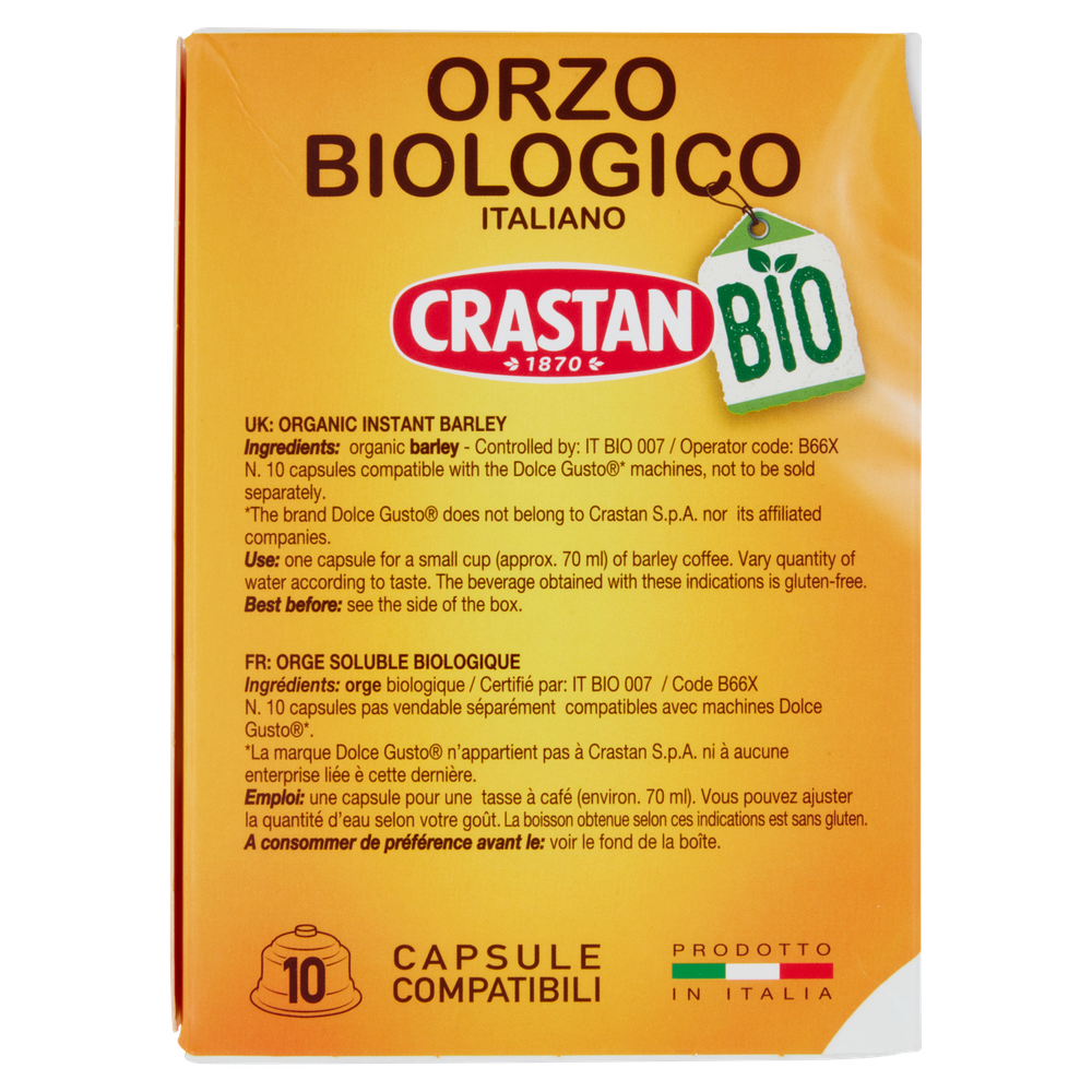 Capsule Orzo Bio Italiano Compatibili Con Dolce Gusto 10pz Crastan - Foto 2