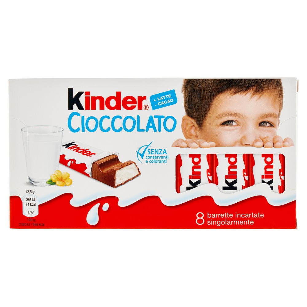 Barrette Kinder Cioccolato Al Latte 8x12,5g Kinder - Foto 1