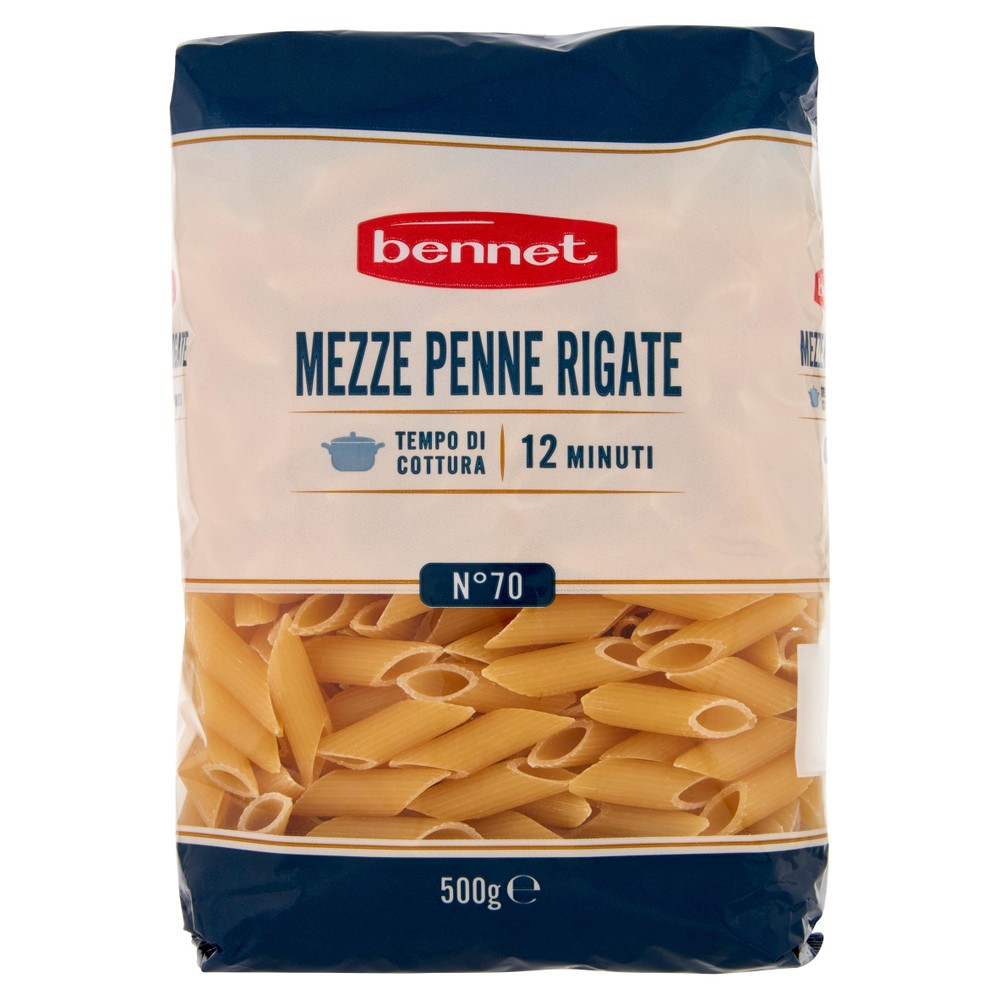 Pasta Mezze Penne Rigate N.70 Bennet - Foto 1