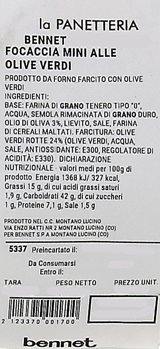 Focaccia Mini Alle Olive - Foto 3