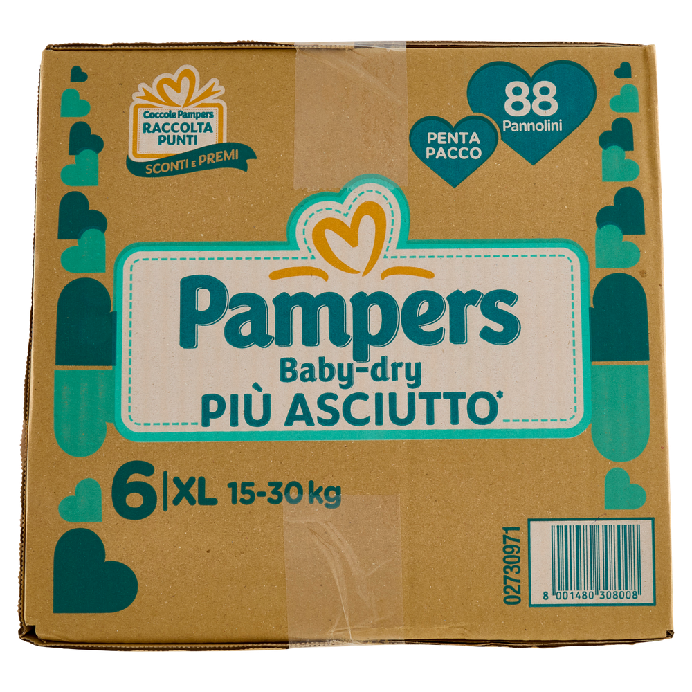 88 Pannolini Baby Dry Pentapack XL Pampers - Foto 2