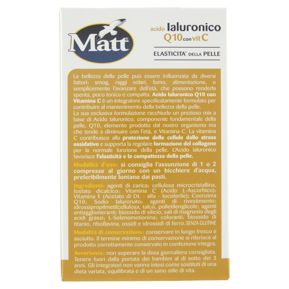 Acido Ialuronico Q10 Con Vitamina C Matt 30 Compresse