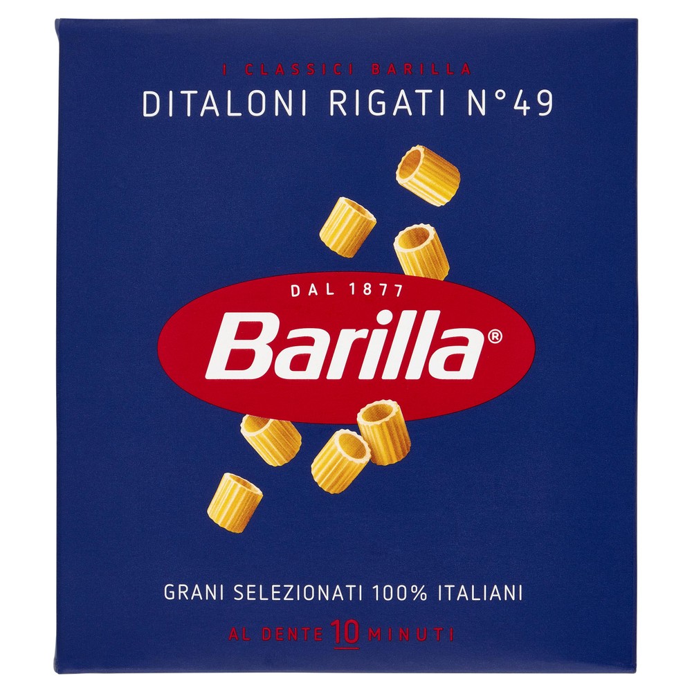 Pasta Ditaloni Rigati N.49 100% Grano Italiano Barilla - Foto 1