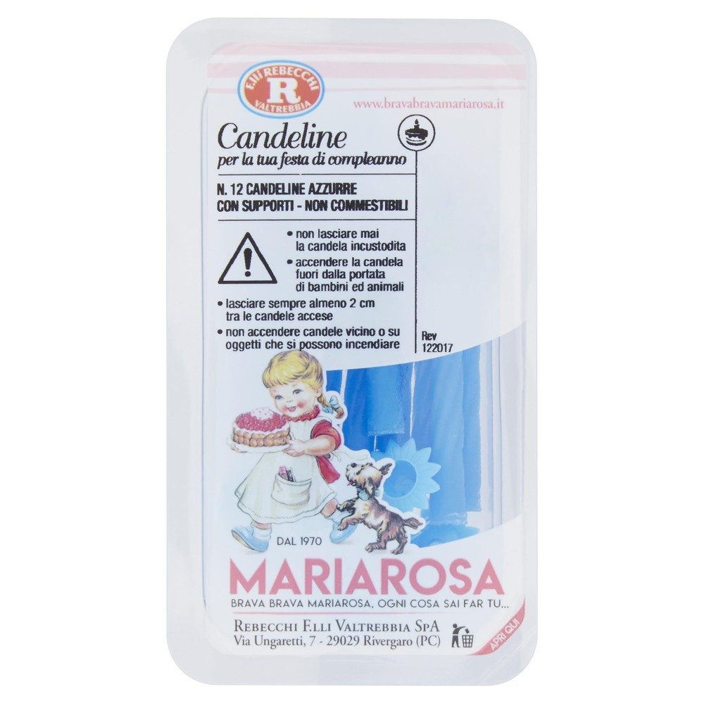 Candeline Per Compleanno Color Azzurro Con Supporti Mariarosa - Foto 1